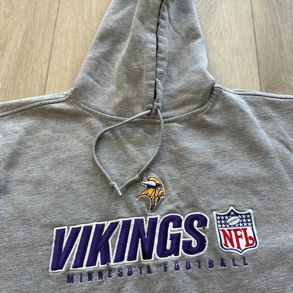 Vintage Minnesota Vikings Reebok Gray Hoodie